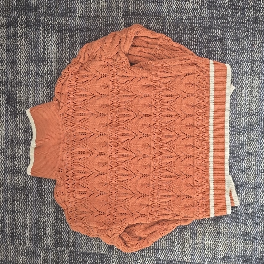 Universal Thread Crochet Collared Pullover - Picture 4 of 5